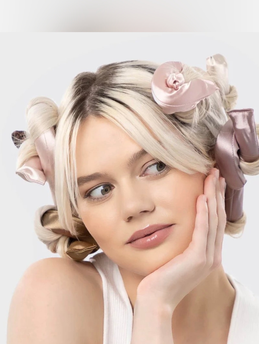 Kitsch Satin Flexi Rods Hair Set - Pink, Rose Gold, Brown, Cream - Picture 2 of 3